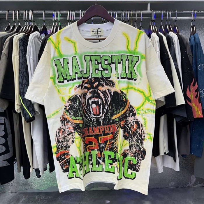 Roaring Hound No.00 Rhinestone Print Washed Tee 29060774