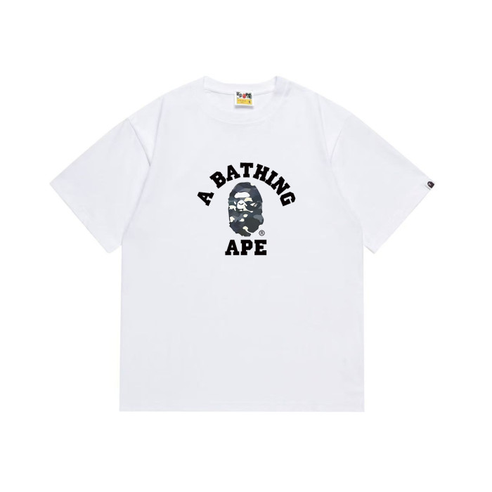 Ape Head Black Camo Print  A BATHING APE  College Logo T-shirt 2 colors 29060342