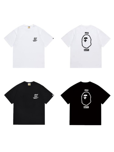 Black and white ape man 93 letter print T-shirt 2 colors 29060438