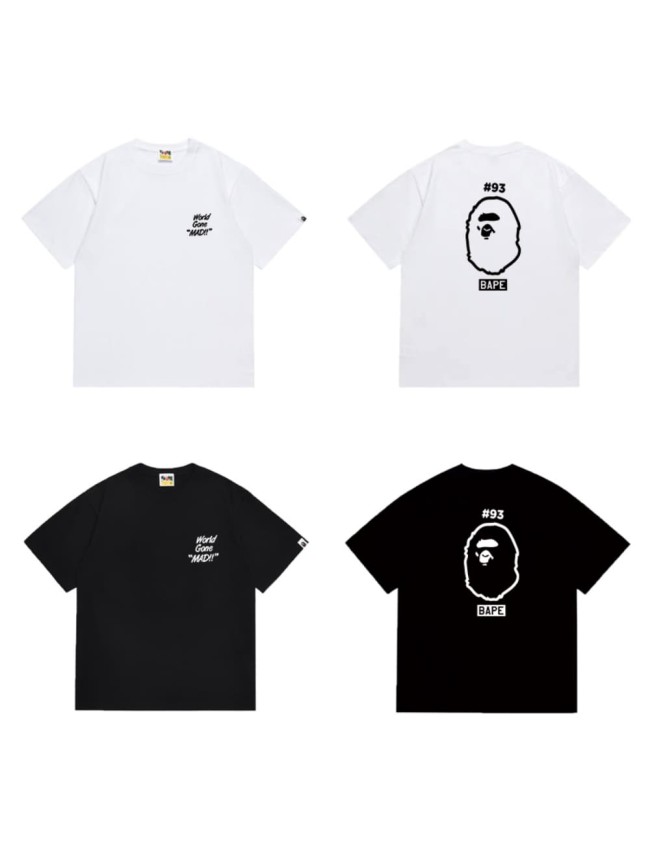 Black and white ape man 93 letter print T-shirt 2 colors 29060438