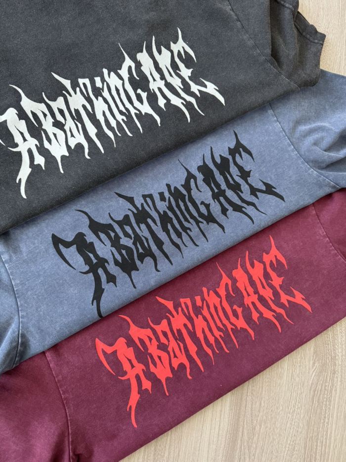 1:1 quality version Ape Head Letter Special Dyed Print Washed Retro T-shirt 3 colors 29060621
