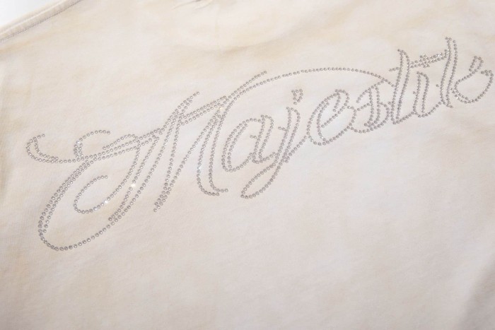 Retro Motorcycle Event Rhinestone Print Washed Tee 2 colors 29060730
