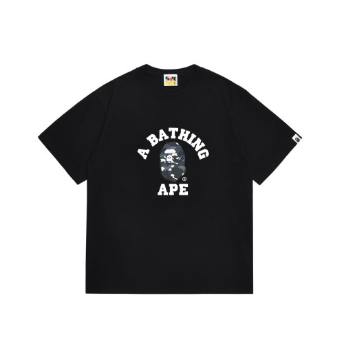Ape Head Black Camo Print  A BATHING APE  College Logo T-shirt 2 colors 29060342