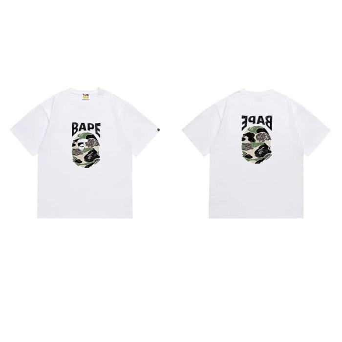 Colorful sketch ape head initial print T-shirt 2 colors 29060630