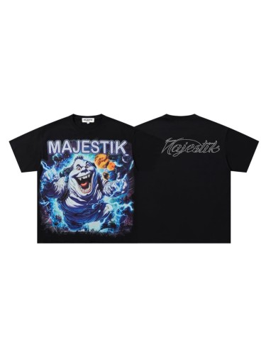 Scary Marshmallow Ghost Rhinestone Print Washed Tee 29060777