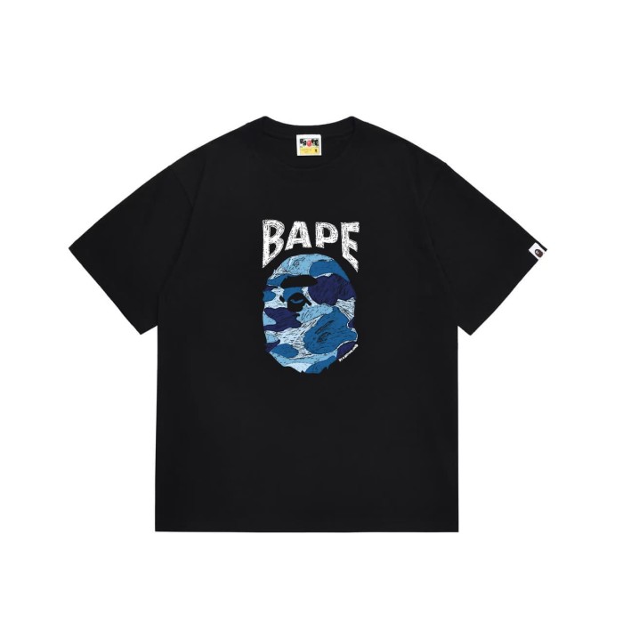 Colorful sketch ape head initial print T-shirt 2 colors 29060630