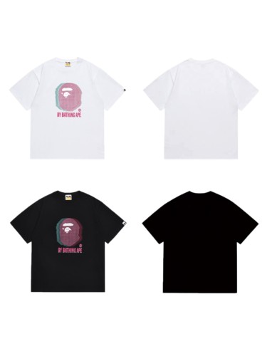 Classic Ape Head Retro Glitch Graphic T-shirt 2 colors 29060326