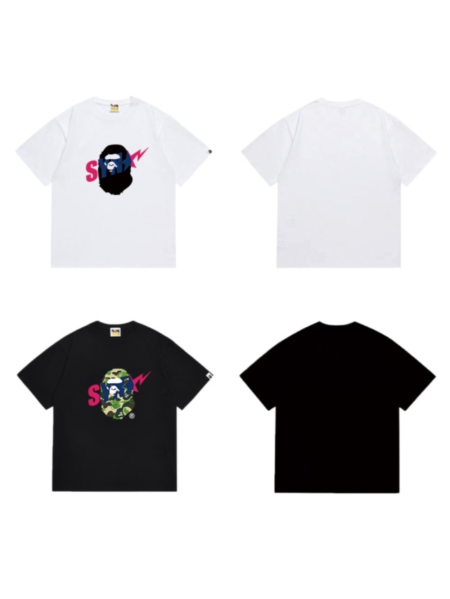 Ape Head Lightning Bolt Color Block Print T-shirt 2 colors 29060341