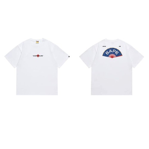 Bape opened fan with letter print T-shirt 2 colors 29062645