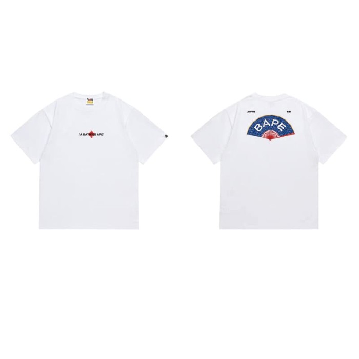 Bape opened fan with letter print T-shirt 2 colors 29062645