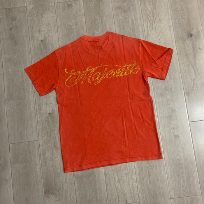 Crocodile Rugby Player Rhinestone Print Washed Tee 29064545