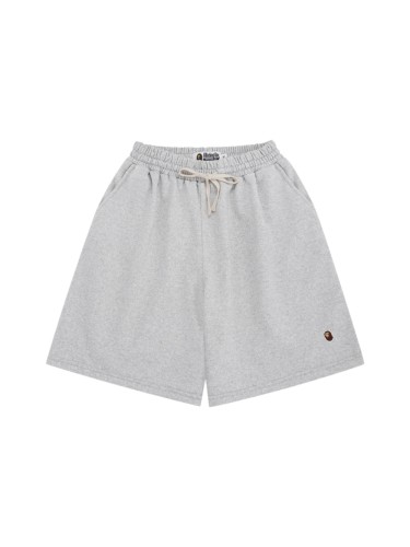 Gray Ape Head Embroidery Small Logo Drawstring Terry Shorts 29062667
