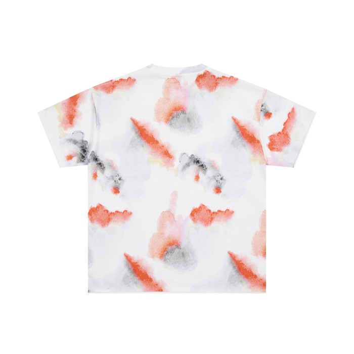 Tie-dye Universe Skateboard Robot Rhinestone Print Washed Tee 29064543