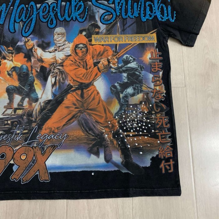 Fight For Freedom Ninja Rhinestone Print Washed Tee 29064544