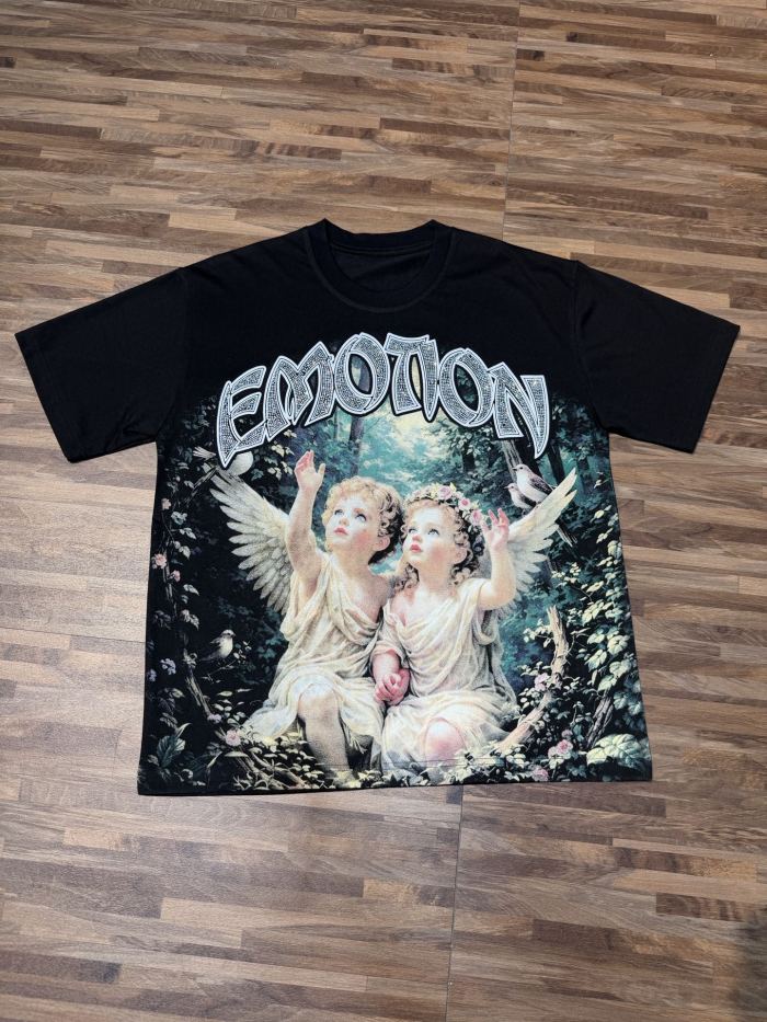 American-style vintage romantic angel short-sleeved shirt 29065330