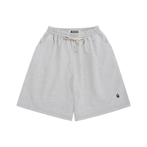 Gray Ape Head Embroidery Small Logo Drawstring Terry Shorts 29062667