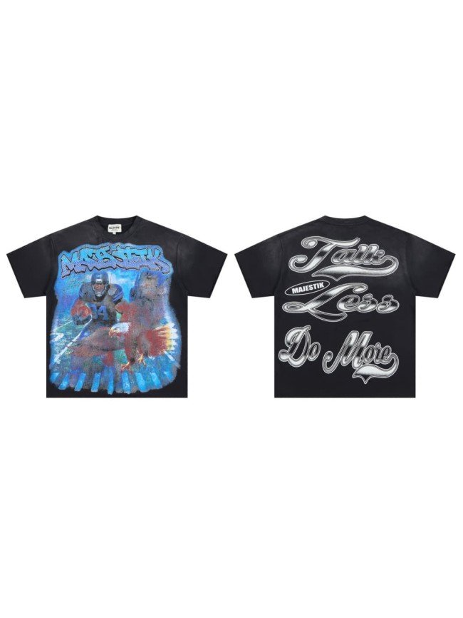 Rugby Eagle Rhinestone Print Washed Tee 29064540