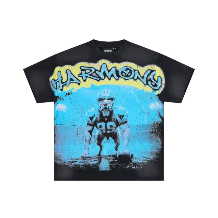 Football No.99 Beast Rhinestone Print Washed Tee 29066075