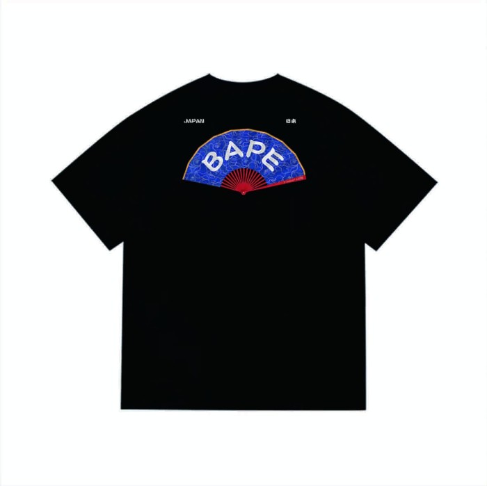 Bape opened fan with letter print T-shirt 2 colors 29062645