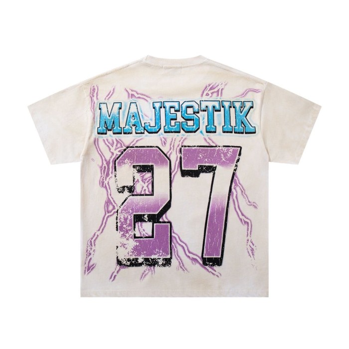 Lightning Eagle No.27 Rhinestone Print Washed Tee 29065098