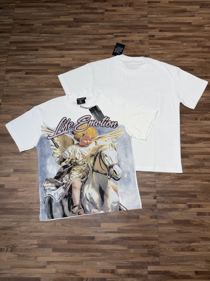 American vintage light luxury angel daily commuting short-sleeved shirt 2 colors 29066587