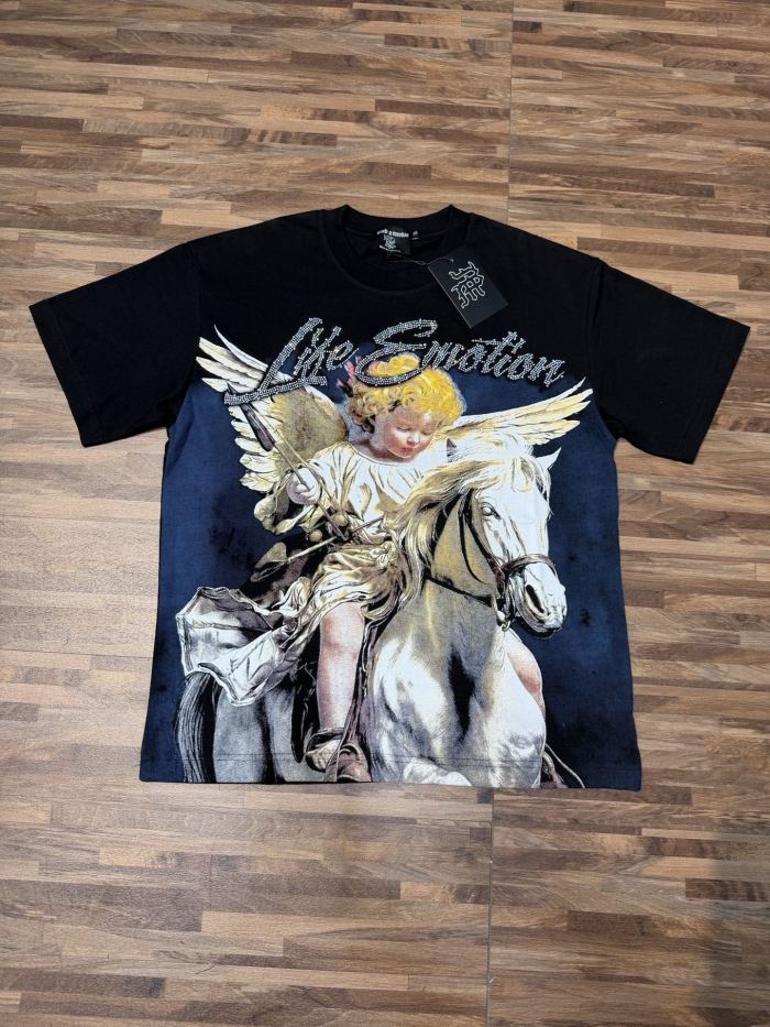 American vintage light luxury angel daily commuting short-sleeved shirt 2 colors 29066587