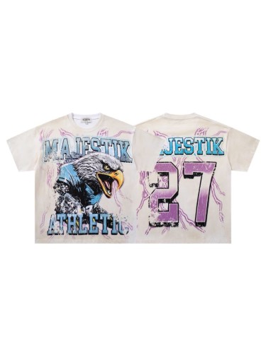 Lightning Eagle No.27 Rhinestone Print Washed Tee 29065098