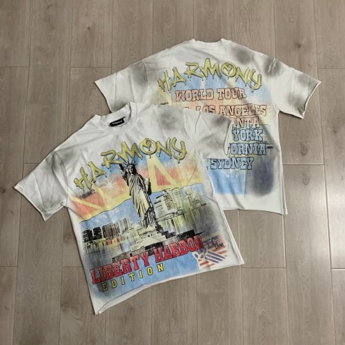Statue Of Liberty Free Port Rhinestone Print Washed Tee 29066074