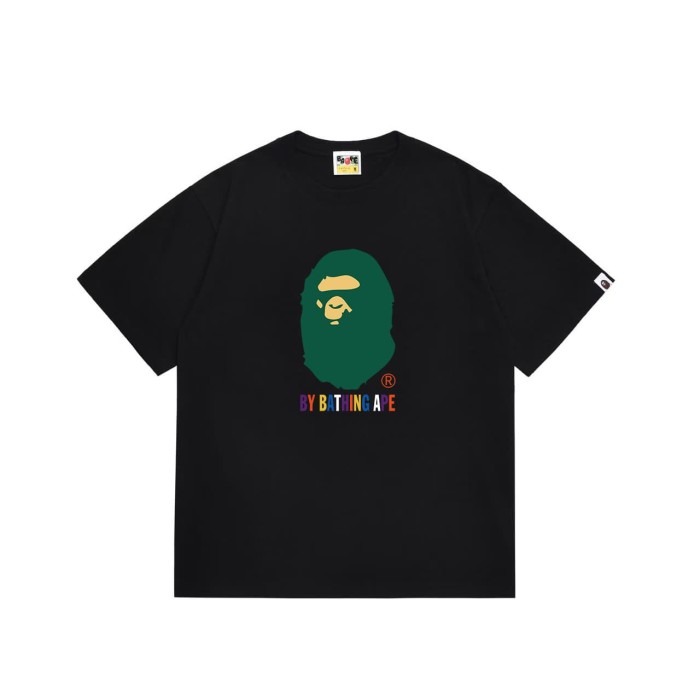 Colorful letter green ape print T-shirt 2 colors 29062694