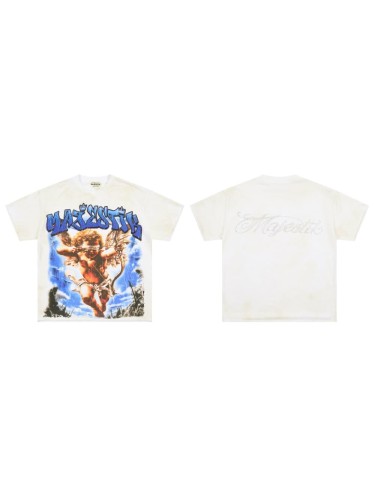 Blindfolded Cupid Archer Rhinestone Print Washed Tee 29064537