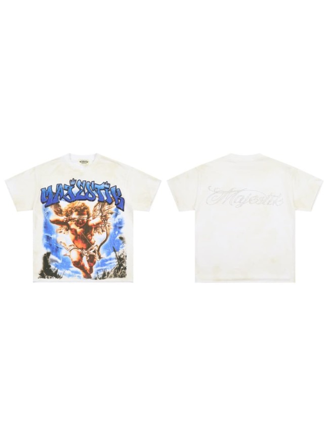 Blindfolded Cupid Archer Rhinestone Print Washed Tee 29064537