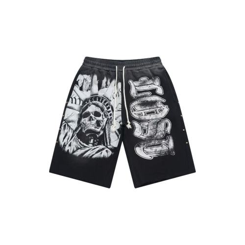 Skull Liberty Graphic Print Gothic Letter Streetwear Casual Shorts 2 colors 29064427