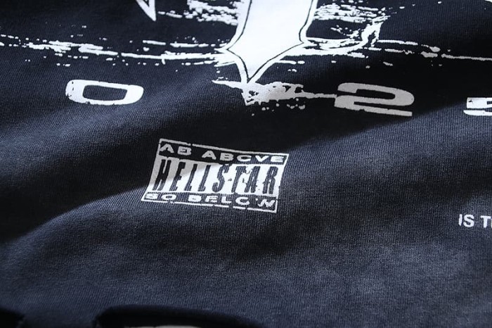Speed Statue Of Liberty Print Washed Version Long Sleeve T-Shirt 29064429