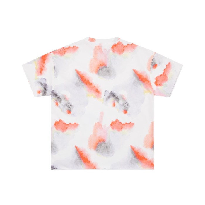 Tie-dye Space Skull Rhinestone Print Washed Tee 29064550