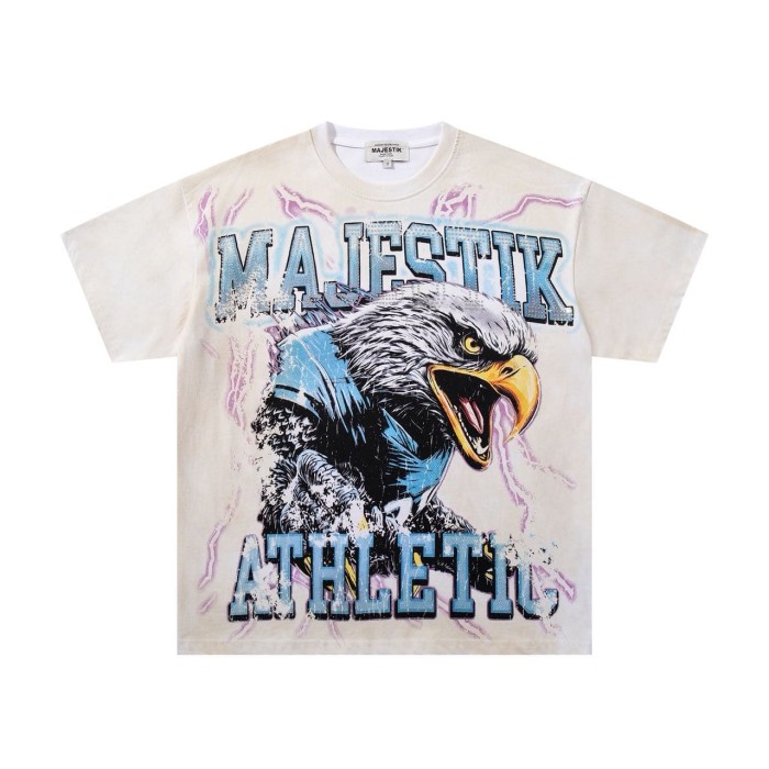 Lightning Eagle No.27 Rhinestone Print Washed Tee 29065098