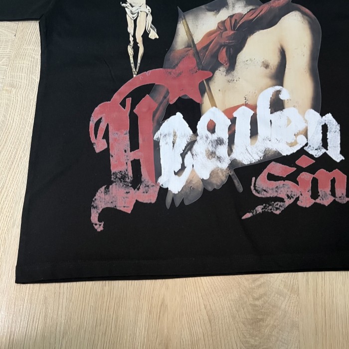 Dark Gothic religious short-sleeved shirt 29064414
