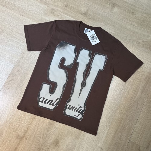 Huge SV initials + handwritten cursive font at the bottom, heavyweight pure cotton T-shirt 29064409