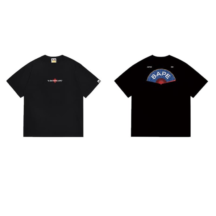 Bape opened fan with letter print T-shirt 2 colors 29062645