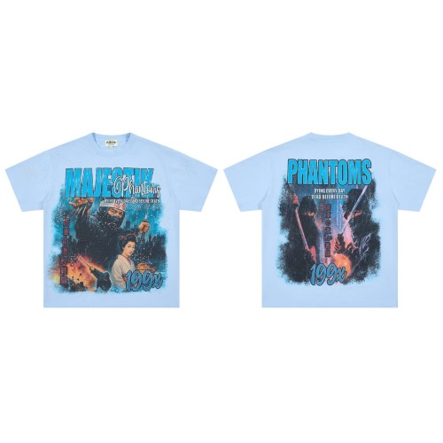 Ninja And Geisha Rhinestone Print Washed Tee 29064546
