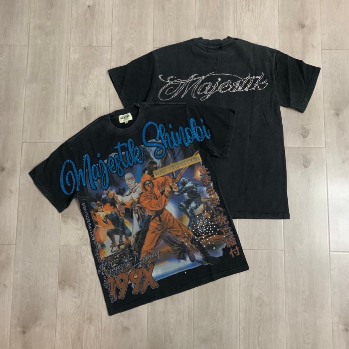 Fight For Freedom Ninja Rhinestone Print Washed Tee 29064544
