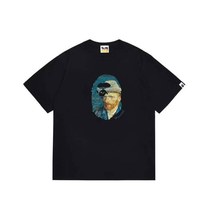 Retro oil painting print T-shirt 2 colors 29068994