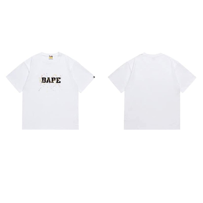 Colorful spray-painted pattern letter print T-shirt 2 colors 29068999
