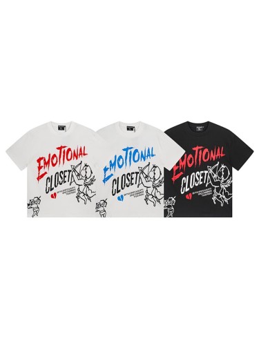 Vintage font, loose fit, dropped shoulder, short-sleeved T-shirt 3 colors 29069020