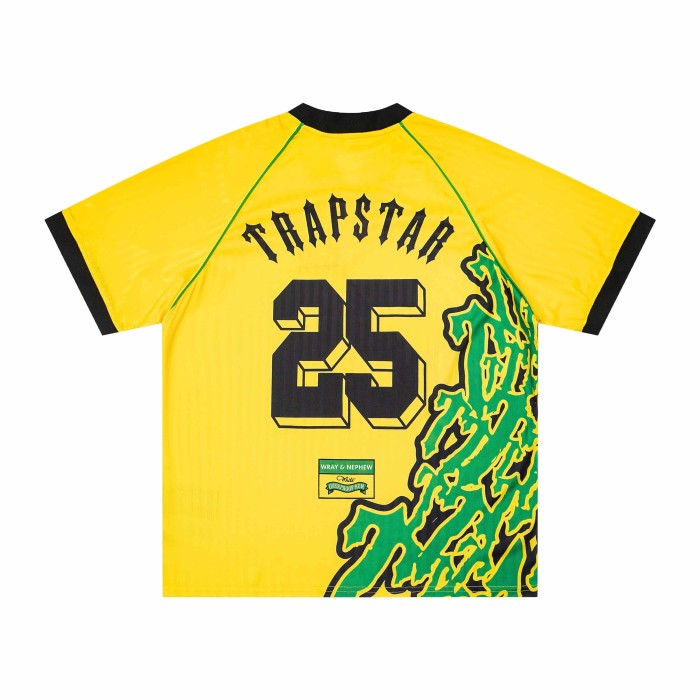 Loose Fit Trapstar Football Jersey with 25 Number & Green Abstract Print Shirt 3 colors 29069431
