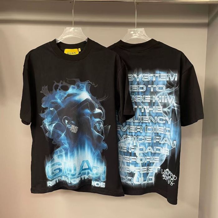 Unisex Loose Fit  With White Ink Direct Injection Print  T-shirt 10 colors 29069139