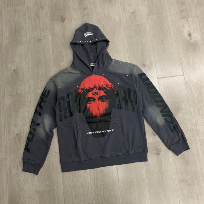 Oversized Y2K Grunge Streetwear Washed Cotton Graphic Print Hoodie 29069006