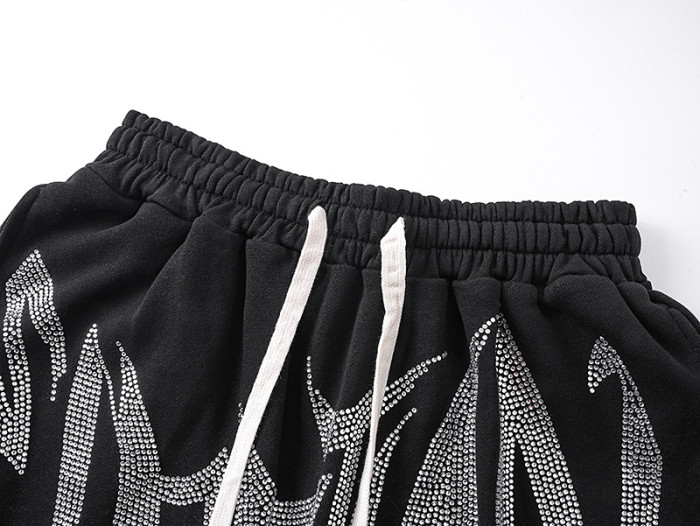 American-style heavy-duty rhinestone-studded dark gothic five-inch pants 2 colors 29068996