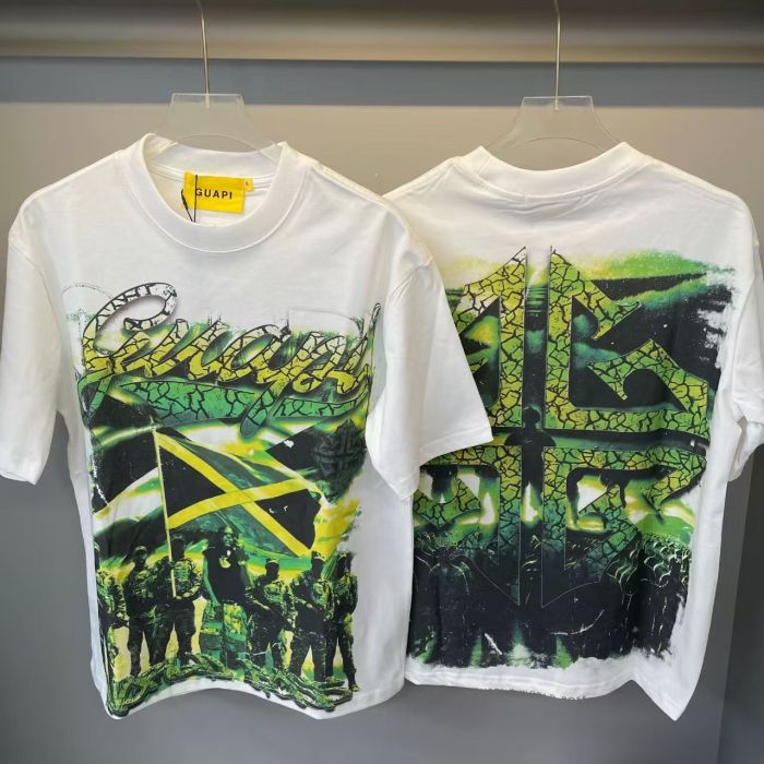 Unisex Loose Fit  With White Ink Direct Injection Print  T-shirt 10 colors 29069139