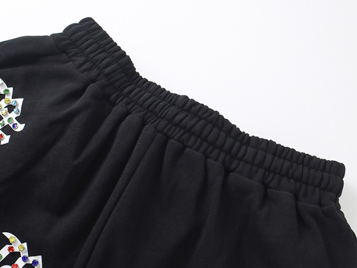 American-style heavy-duty rhinestone-decorated traditional Chinese style five-inch pants 2 colors 29068982