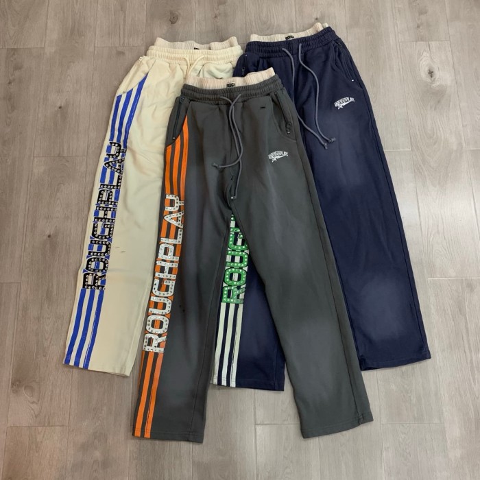 Double Waistband Side Stripe Print Gradient Washed Sweatpants 3 colors 29068989